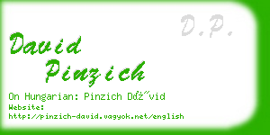 david pinzich business card